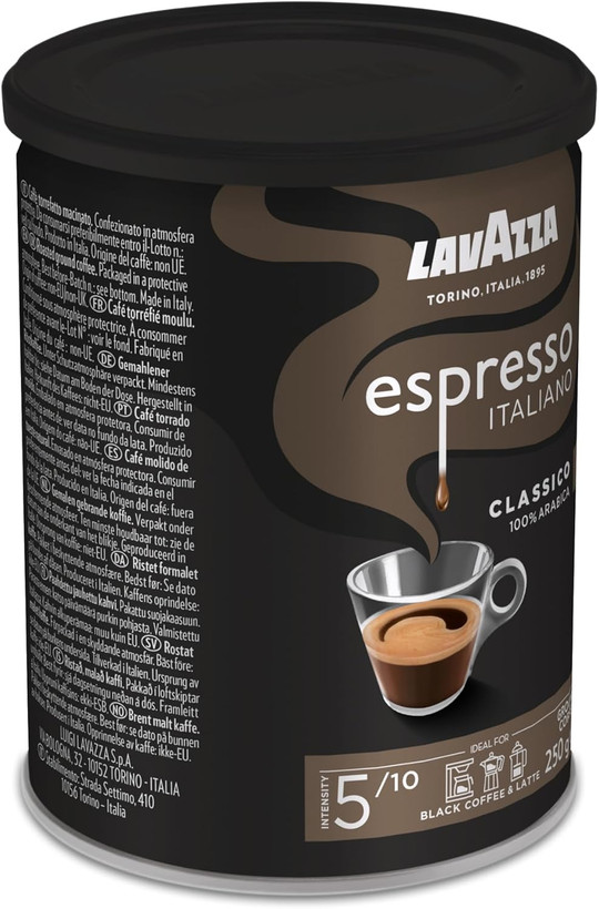 قهوه آسیابشده لاواتزا مدل Espresso Italiano Classico وزن ۲۵۰ گرم