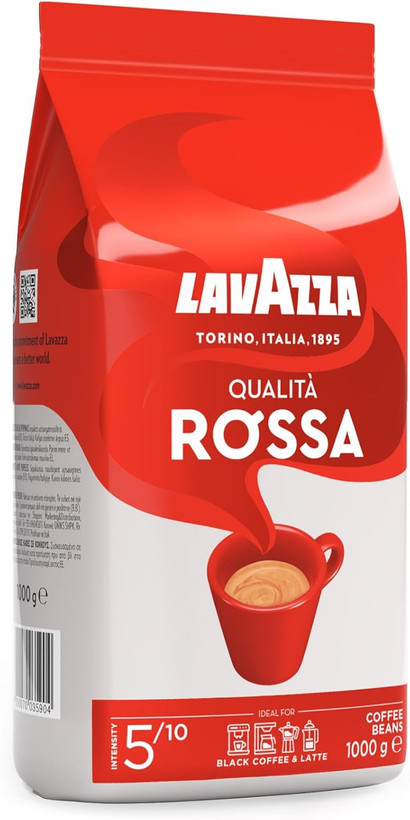 دانه قهوه لاواتزا مدل Qualità Rossa وزن 1 کیلوگرم