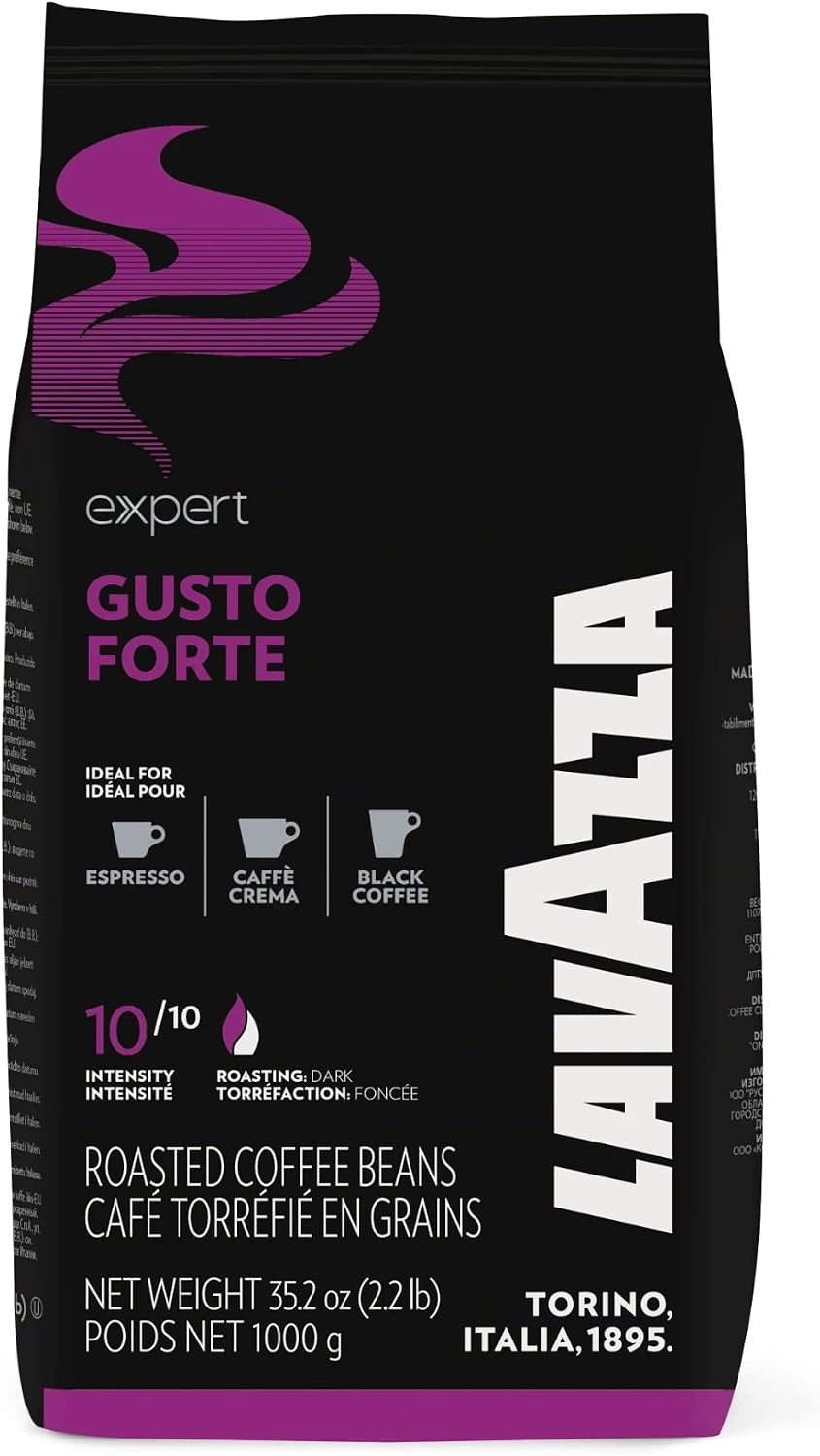 دانه قهوه لاواتزا مدل Gusto Forte وزن ۱ کیلوگرم