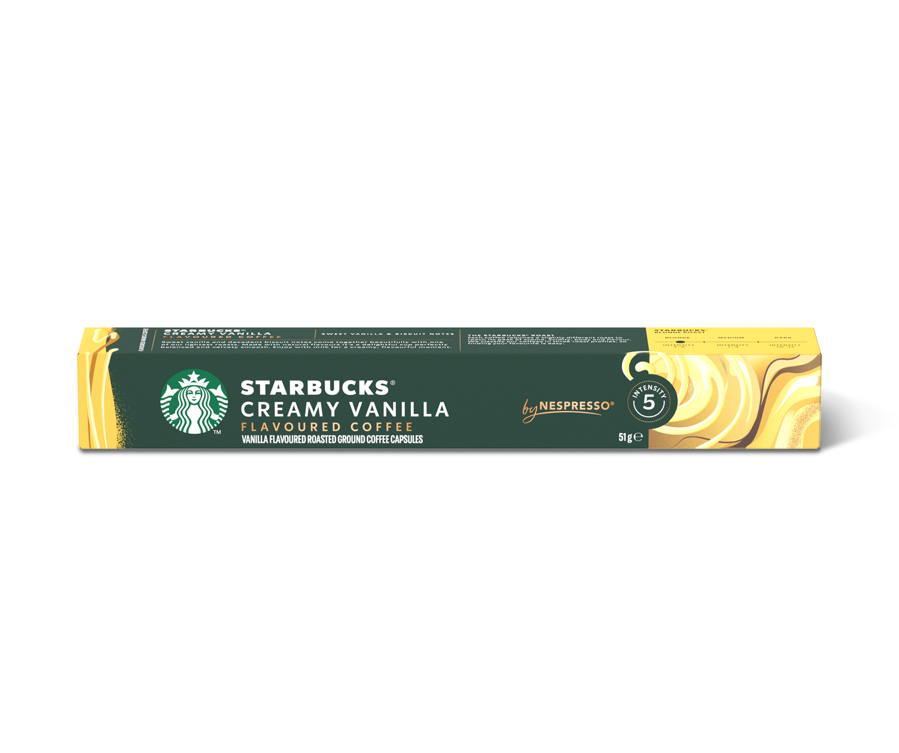 کپسول قهوه طعم‌دار استارباکس مدل Creamy Vanilla، بسته ۱۰ عددی