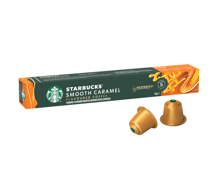 کپسول قهوه طعمدار استارباکس مدل Smooth Caramel، بسته ۱۰ عددی